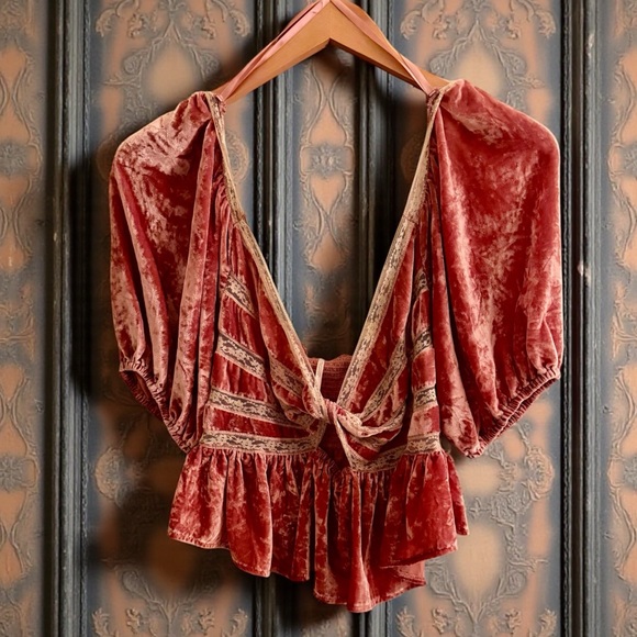Free People Tops - Free People Yours Truly Velvet Top